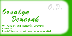 orsolya demcsak business card